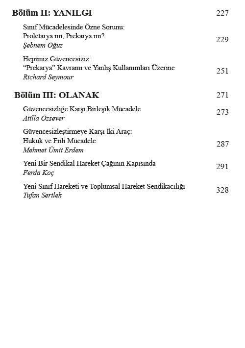Güvencesizleştirme: Süreç, Yanılgı, Olanak