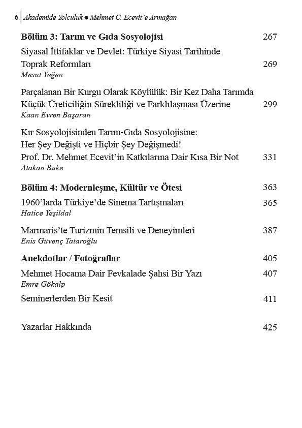 Akademide Yolculuk - Mehmet C. Ecevit'e Armağan
