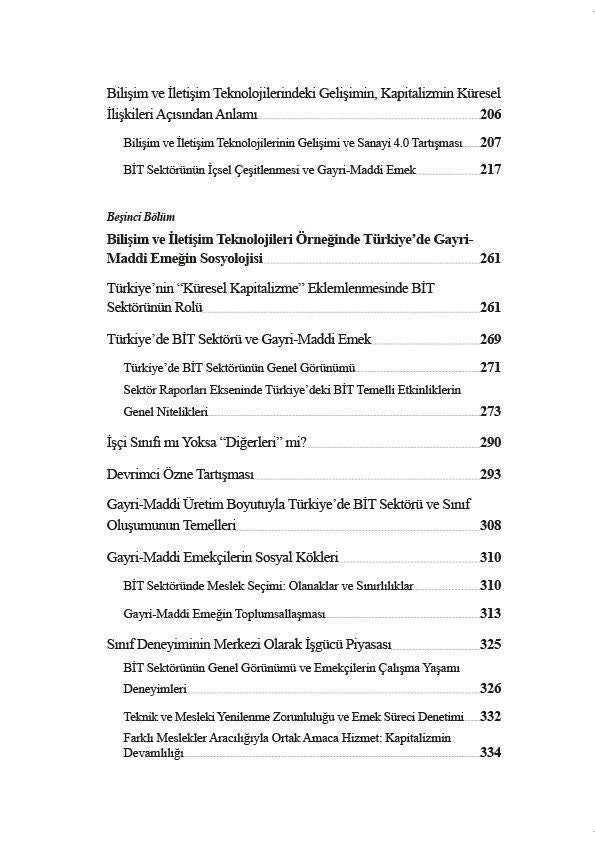Sınıfın Yeni Görünümleri ve Bilişim Sektörü - Maddi-Gayri-Maddi Emek