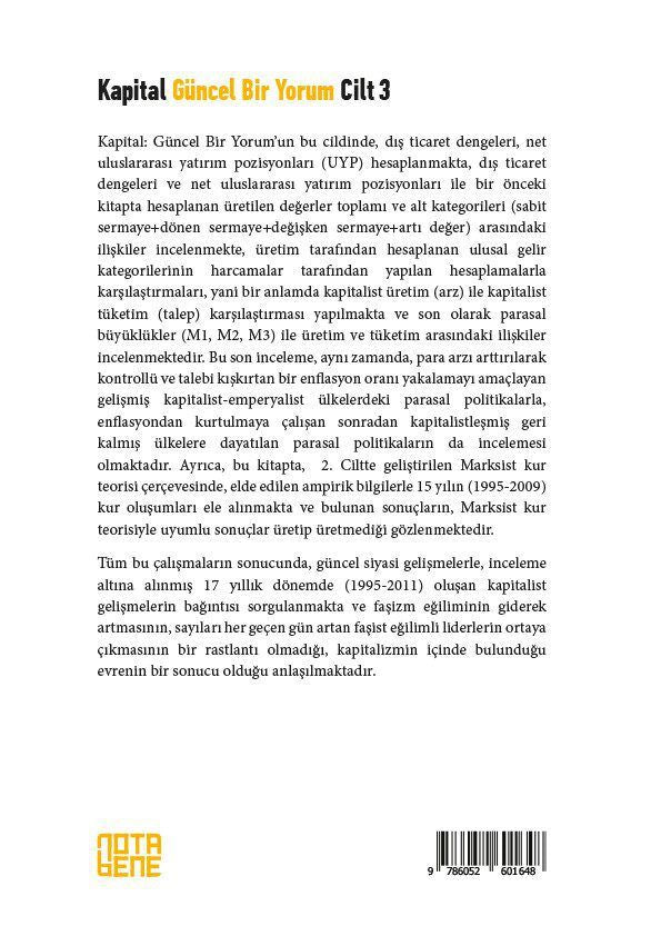 Kapital Güncel Bir Yorum Cilt 3