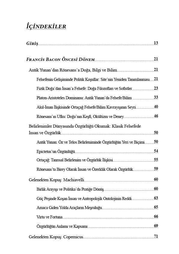 Antik Yunan'dan Modern Zamanlara Doğa, Bilim, Özgürlük