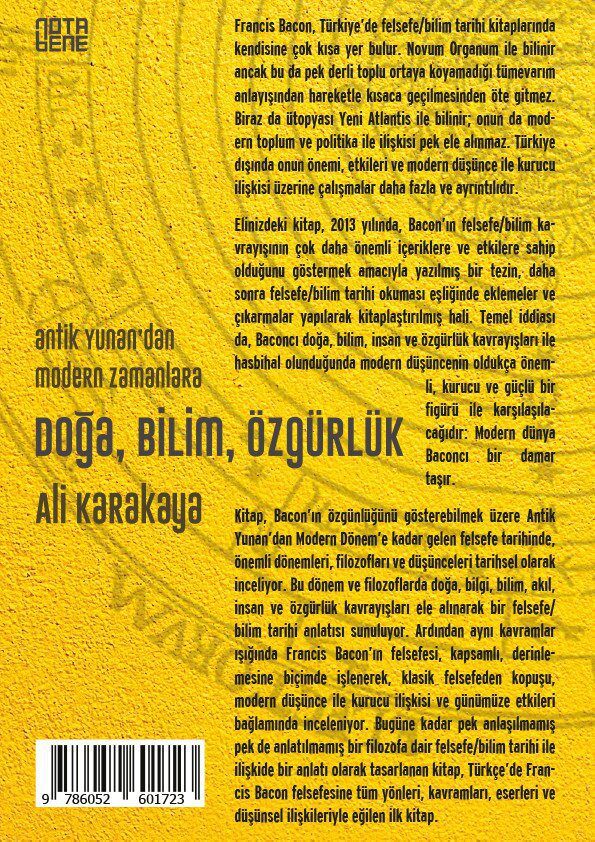 Antik Yunan'dan Modern Zamanlara Doğa, Bilim, Özgürlük