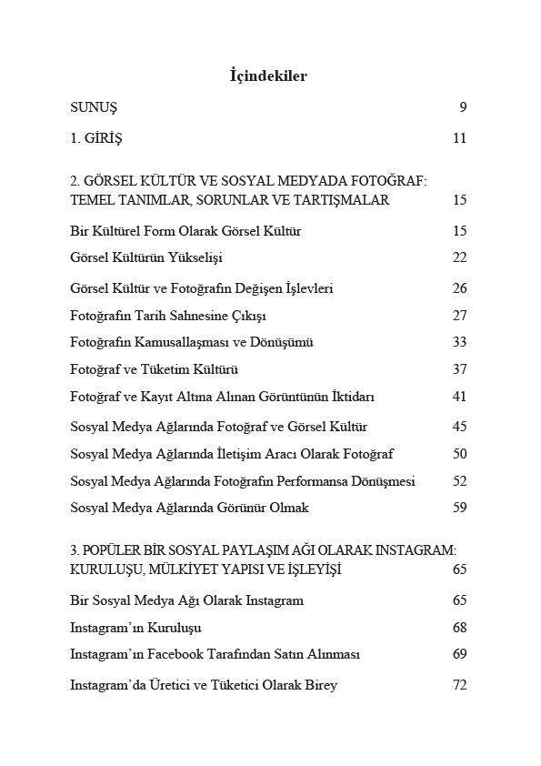Görsel Kültür ve Fotoğrafın İzinde Instagram