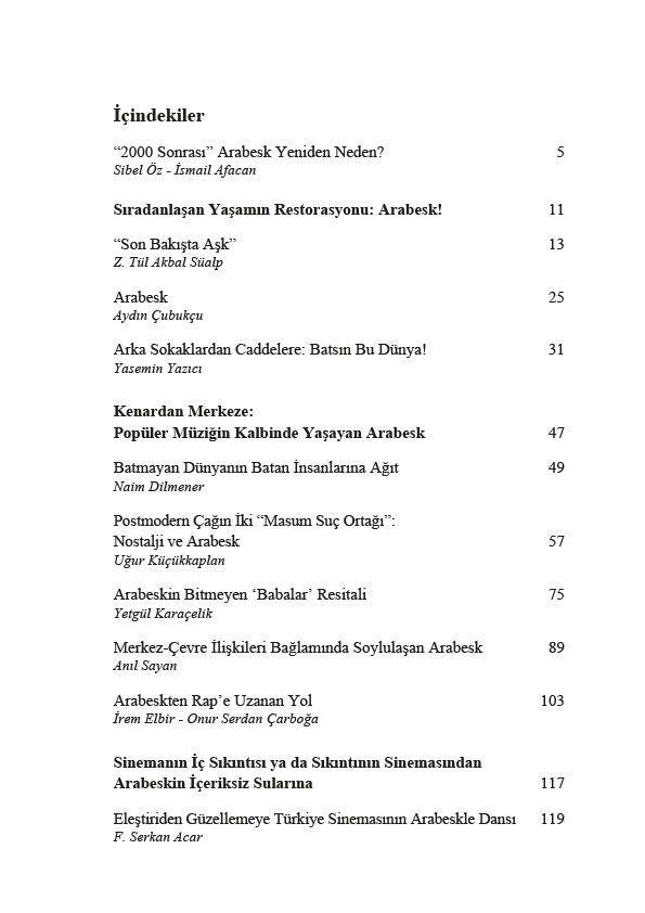 Müzikte, Sinemada ve Edebiyatta 2000 Sonrası Arabesk Yeniden