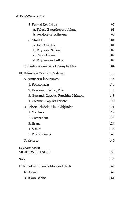 Felsefe Tarihi 3. Cilt: Ortaçağ Felsefesi ve Modern Felsefe