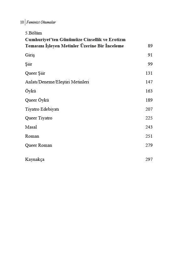 Feminist Okumalar Cumhuriyet’ten Günümüze Edebiyatta Cinsellik ve Erotizm