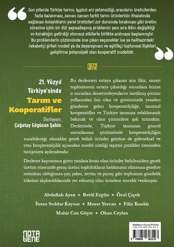 21. Yüzyıl Türkiye’sinde Tarım ve Kooperatifler - Teori, Pratik, Vizyon