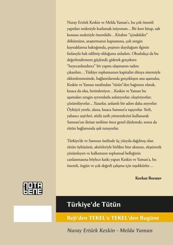 Türkiye'de Tütün - Reji'den Tekel'e, Tekel'den Bugüne