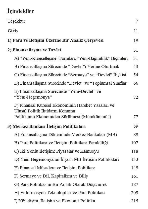 Paranın Toplumsal Yeniden Üretimi - Merkez Bankası İletişim Politikaları