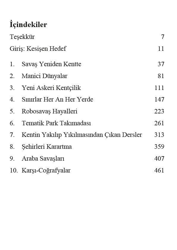 Kuşatılan Şehirler - Yeni Askeri Kentçilik