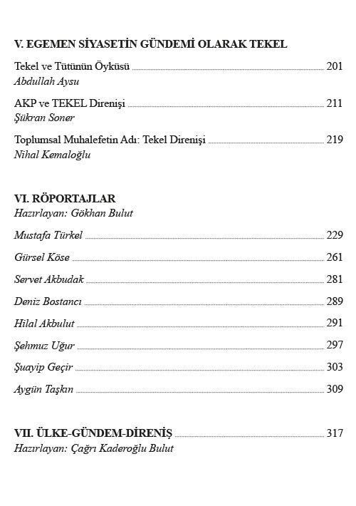 Tekel Direnişinin Işığında Gelenekselden Yeniye İşçi Sınıfı Hareketi