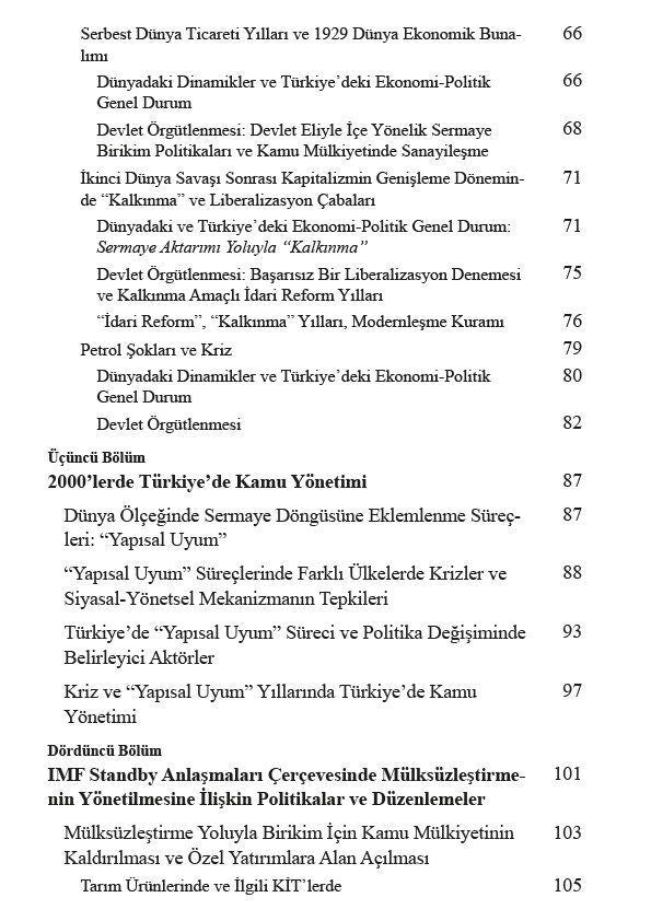 Mülksüzleştirmenin Yönetimi - 2000'lerde Türkiye'de Devlet ve Kamu Yönetimi