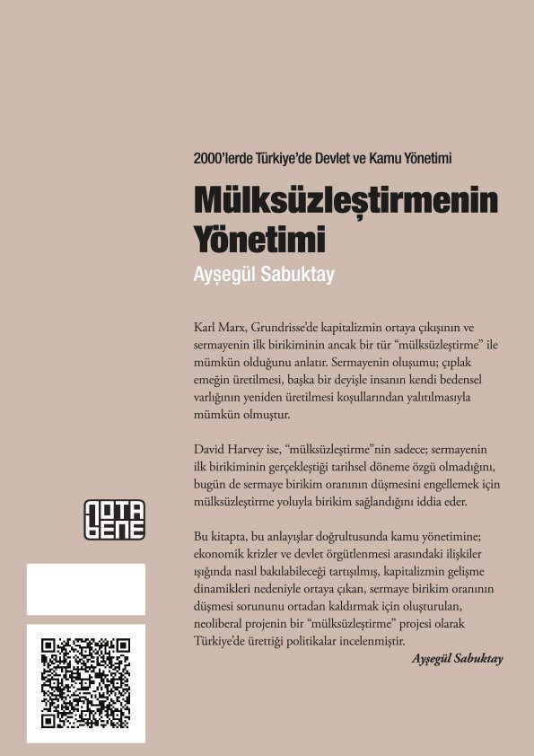 Mülksüzleştirmenin Yönetimi - 2000'lerde Türkiye'de Devlet ve Kamu Yönetimi
