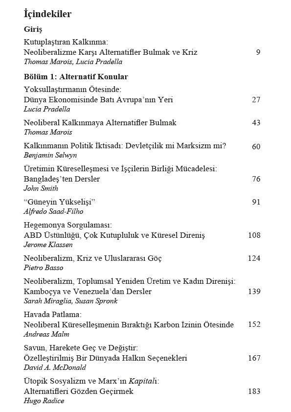Kutuplaştıran Kalkınma - Neoliberalizme Karşı Alternatifler ve Kriz