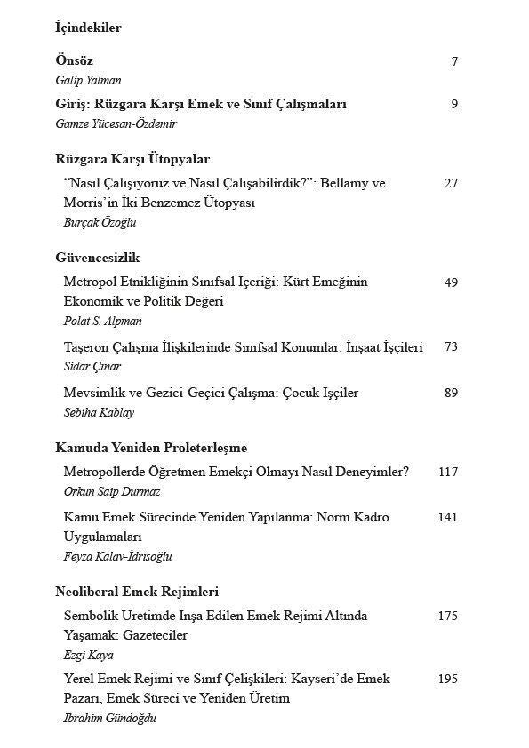 Rüzgara Karşı Emek Süreçleri ve Karşı Hegemonya Arayışları