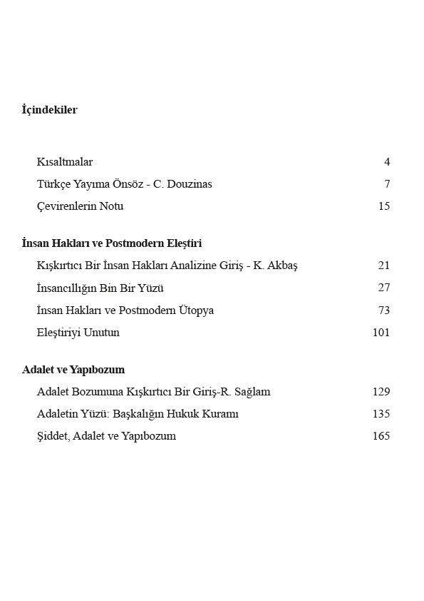 Hukuk, Adalet ve İnsan Hakları - Eleştirel Bir Yaklaşım