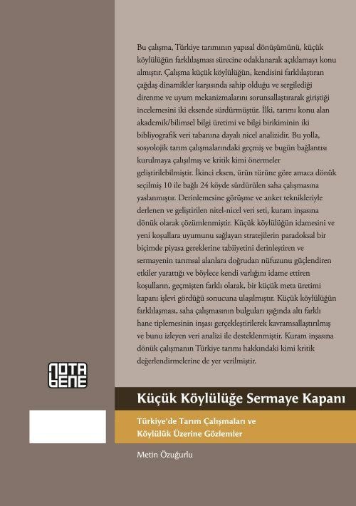 Küçük Köylülüğe Sermaye Kapanı