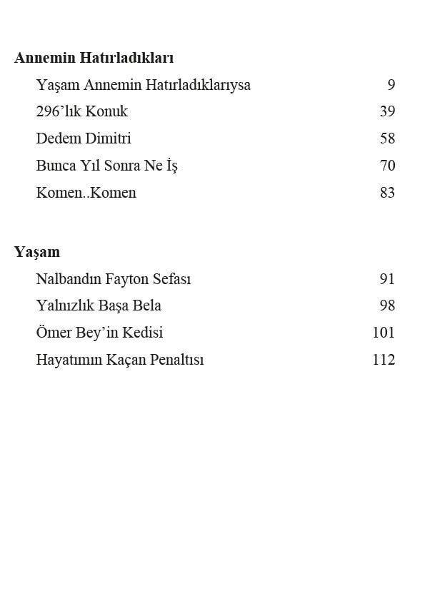 Yaşam Annemin Hatırladıklarıysa