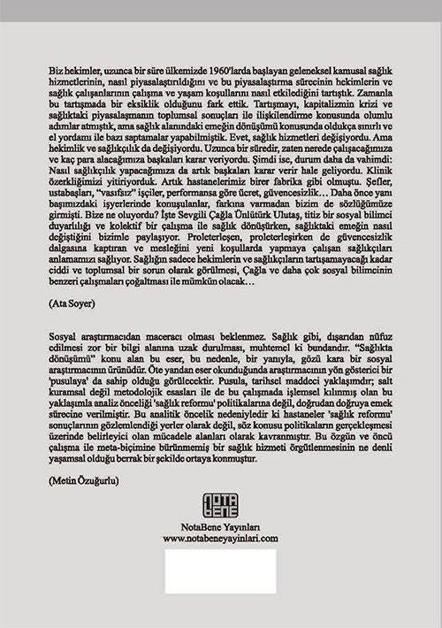 Türkiye'de Sağlık Emek Sürecinin Dönüşümü