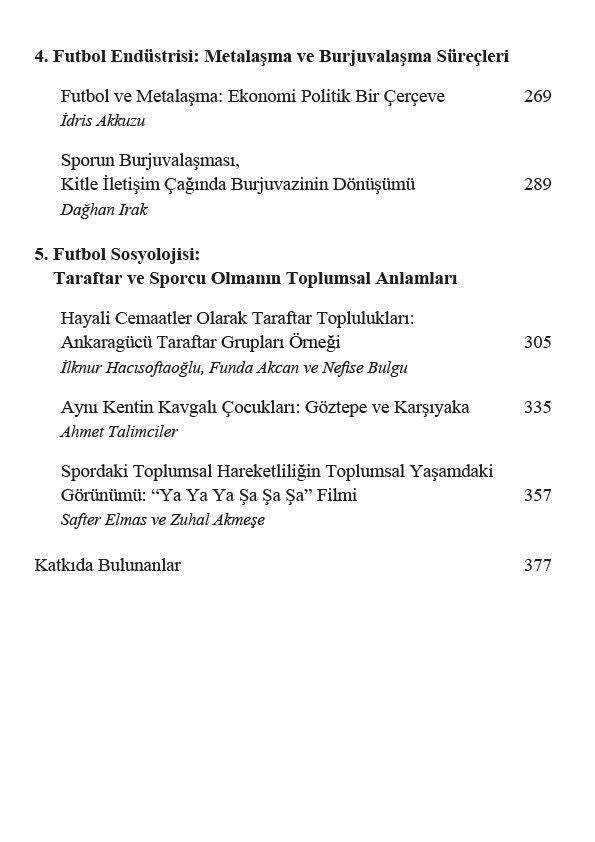 Oyunun Ötesinde - Spor Sosyolojisi Çalışmaları