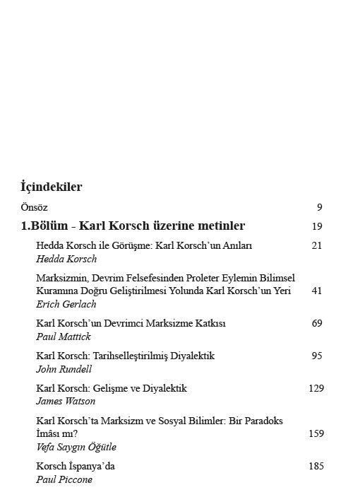 Bir Proleter Devrim Teorisyeninin Yazıları: Karl Korsch Kitabı