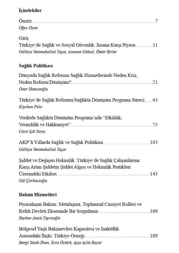 İnsana Karşı Piyasa Türkiye'de Sağlık ve Sosyal Güvenlik