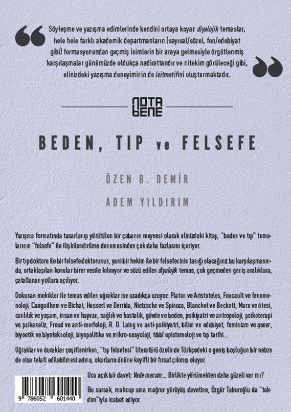 Beden, Tıp ve Felsefe