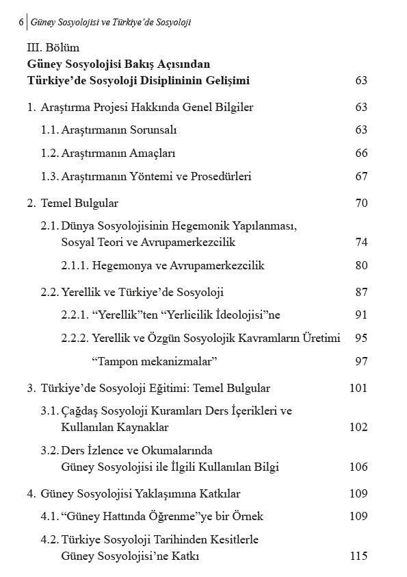 Güney Sosyolojisi ve Türkiye’de Sosyoloji