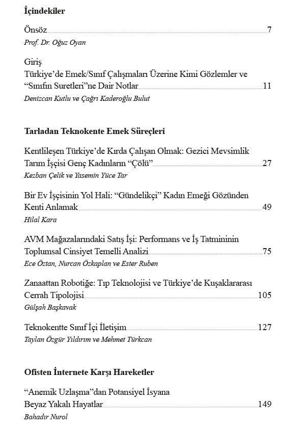Sınıfın Suretleri - Emek Süreçleri ve Karşı Hareketler