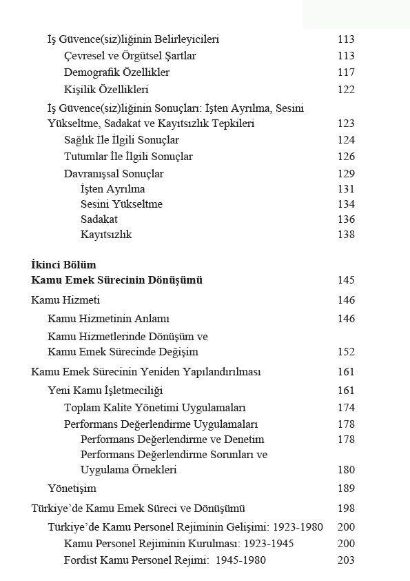 Kamuda Güvencesizlik - Uyum ve Direniş