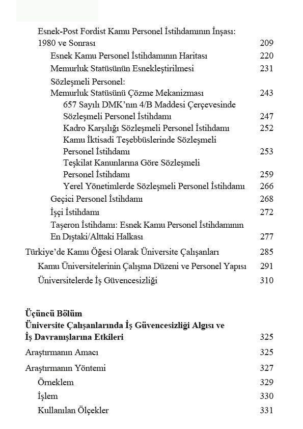 Kamuda Güvencesizlik - Uyum ve Direniş