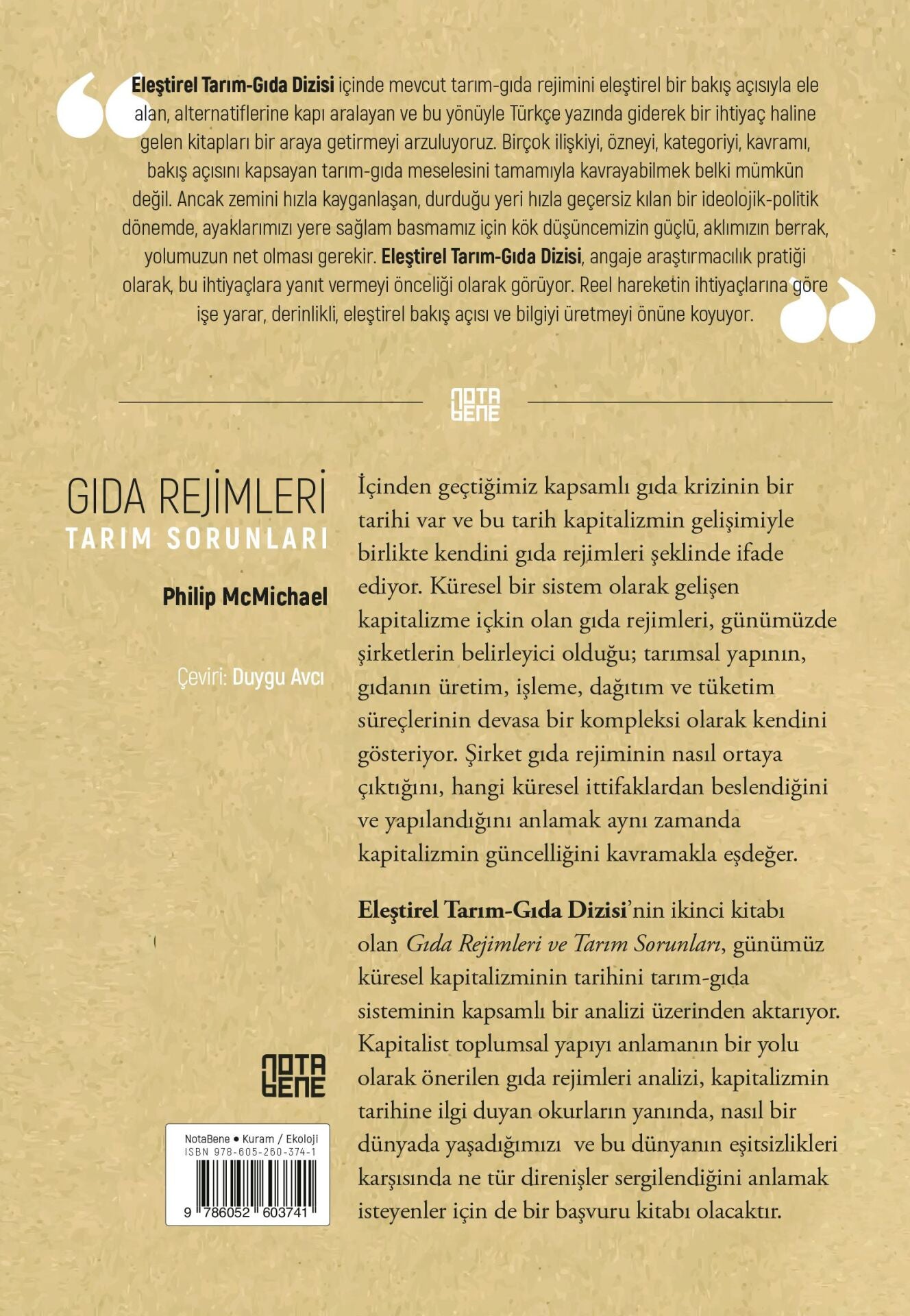 Gıda Rejimleri ve Tarım Sorunları