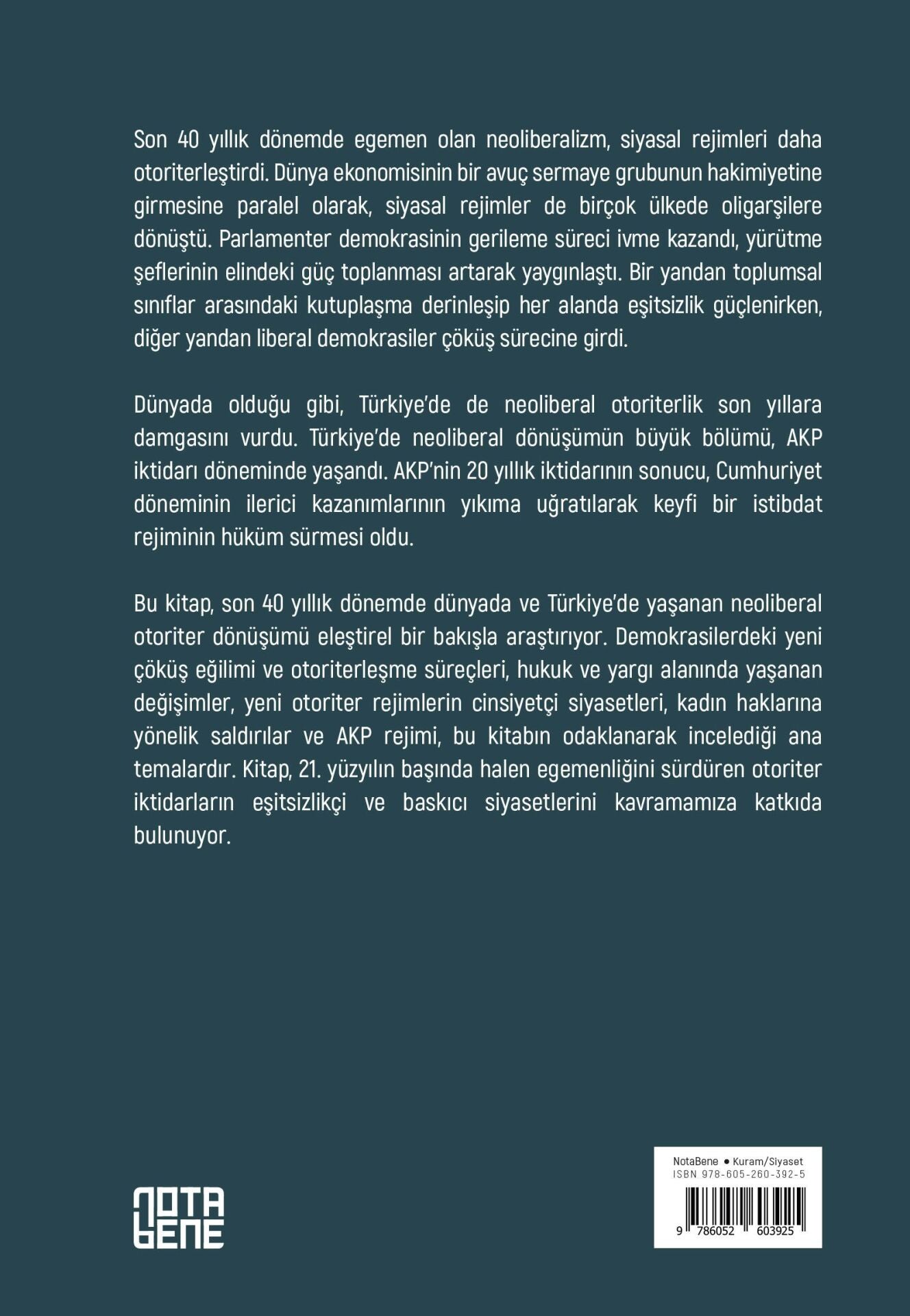 Neoliberal Otoriter Dönüşüm ve Türkiye
