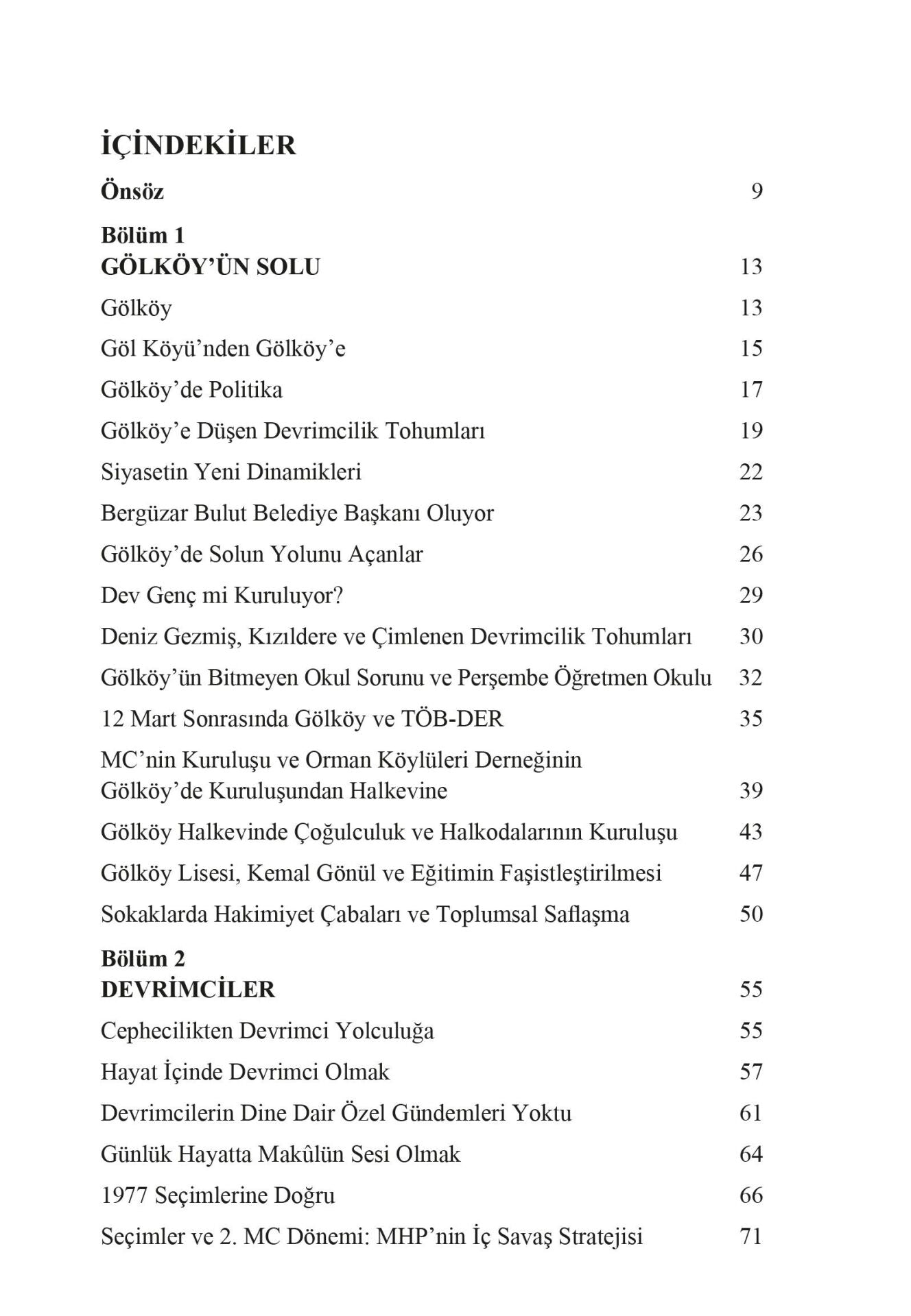 GÖLKÖY’ÜN DEVRİMCİ YOLU