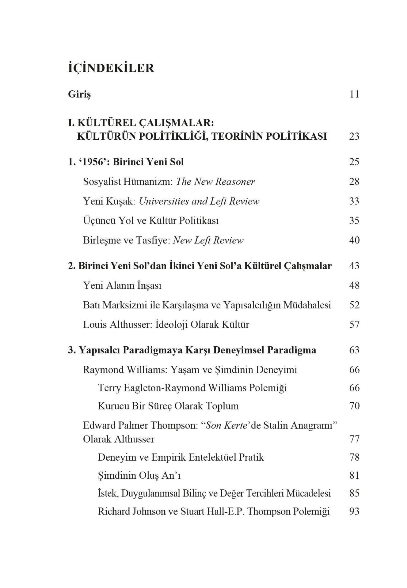 Kültürel Teori ve Politika