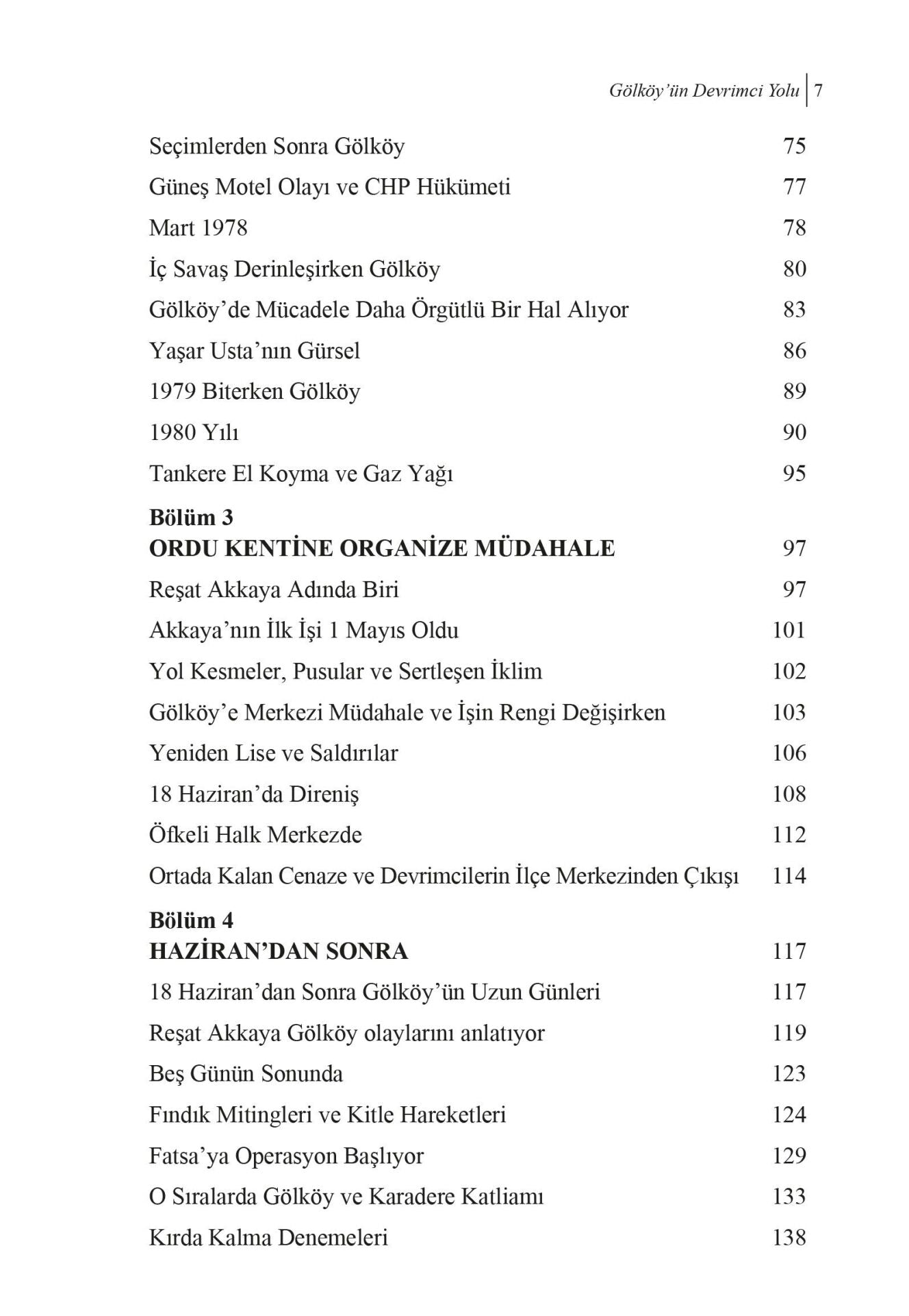 GÖLKÖY’ÜN DEVRİMCİ YOLU