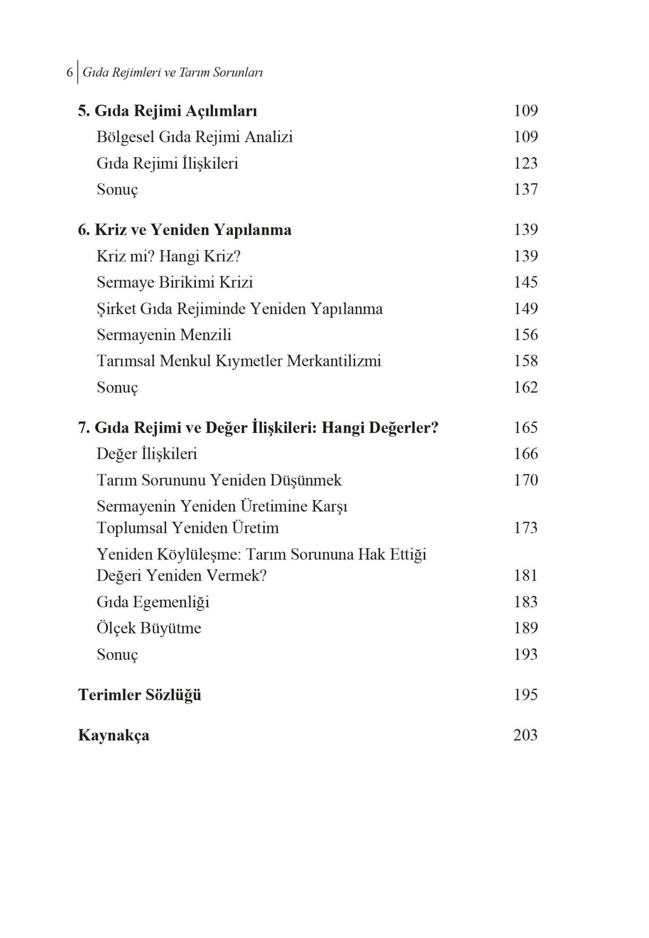 Gıda Rejimleri ve Tarım Sorunları