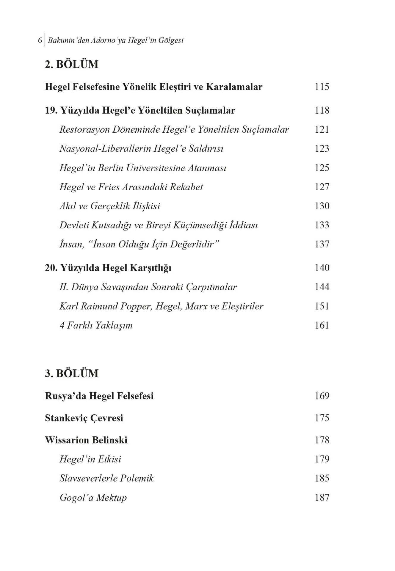 Bakunin’den Adorno’ya Hegel’in Gölgesi