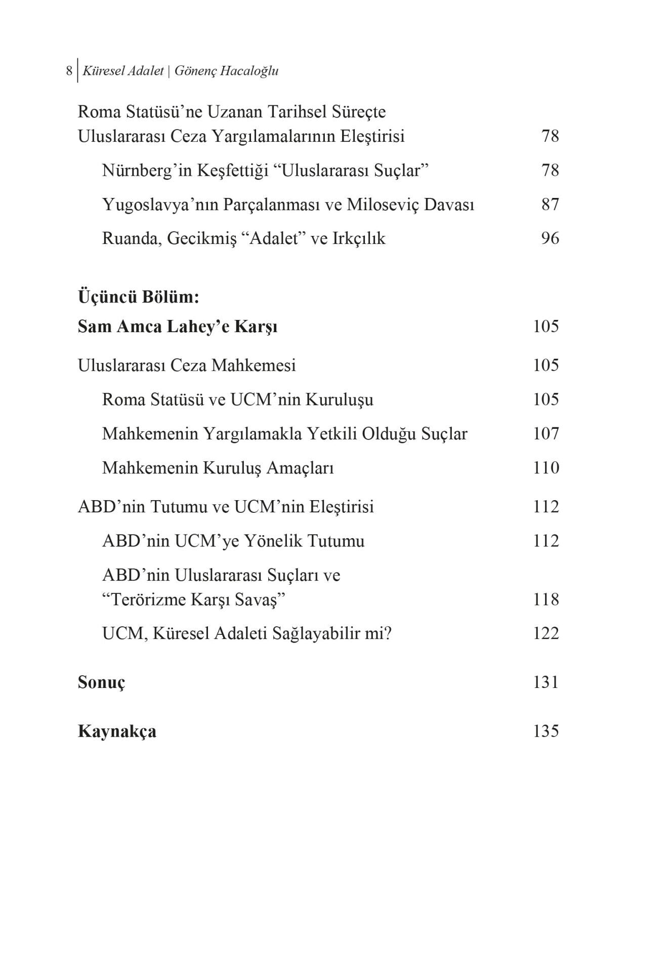 Küresel Adalet Emperyalizm ve Uluslararası Yargılamalar