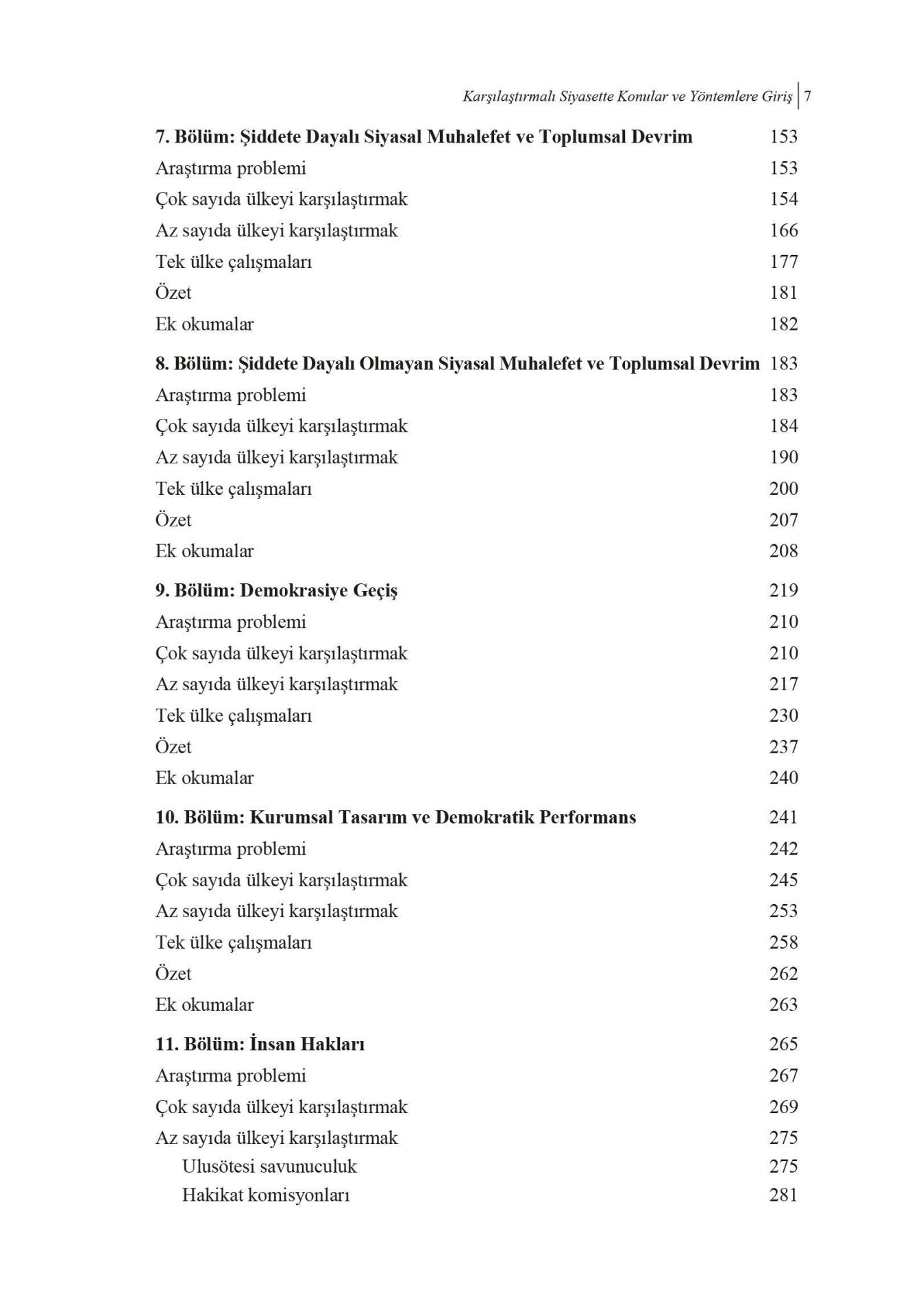 Karşılaştırmalı Siyasette Konular ve Yöntemlere Giriş