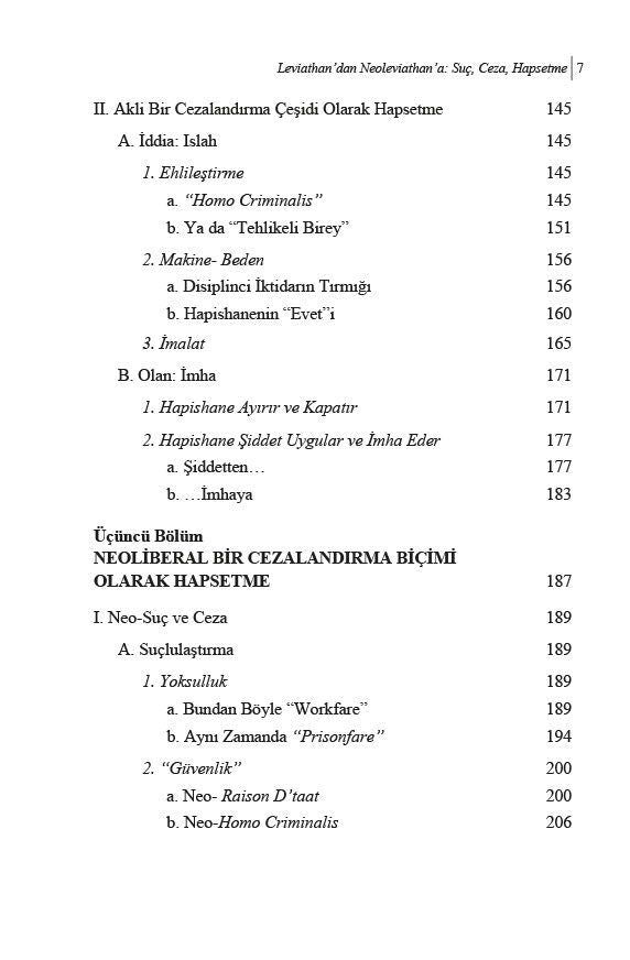 Leviathan’dan Neoleviathan’a: Suç, Ceza, Hapsetme