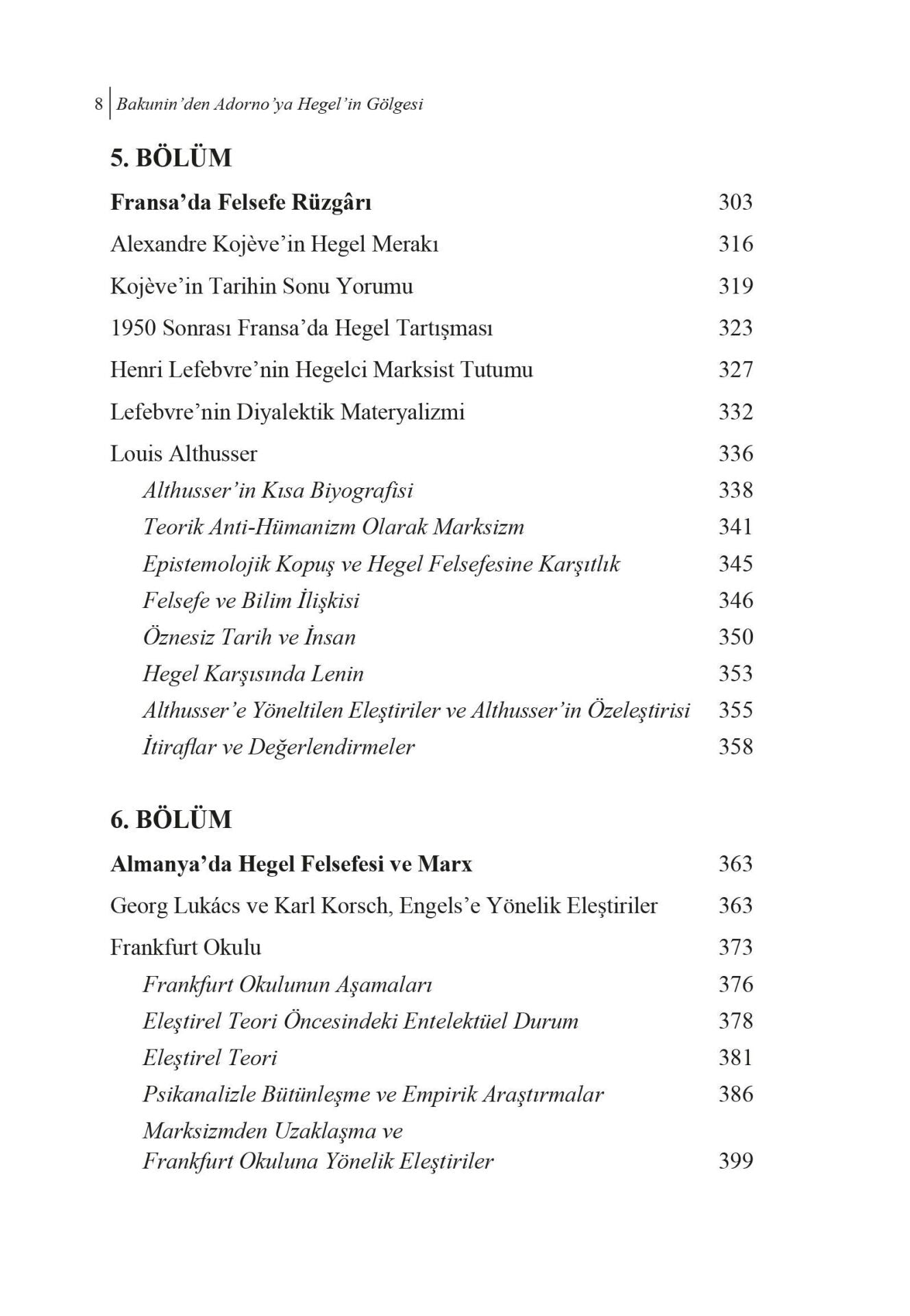 Bakunin’den Adorno’ya Hegel’in Gölgesi