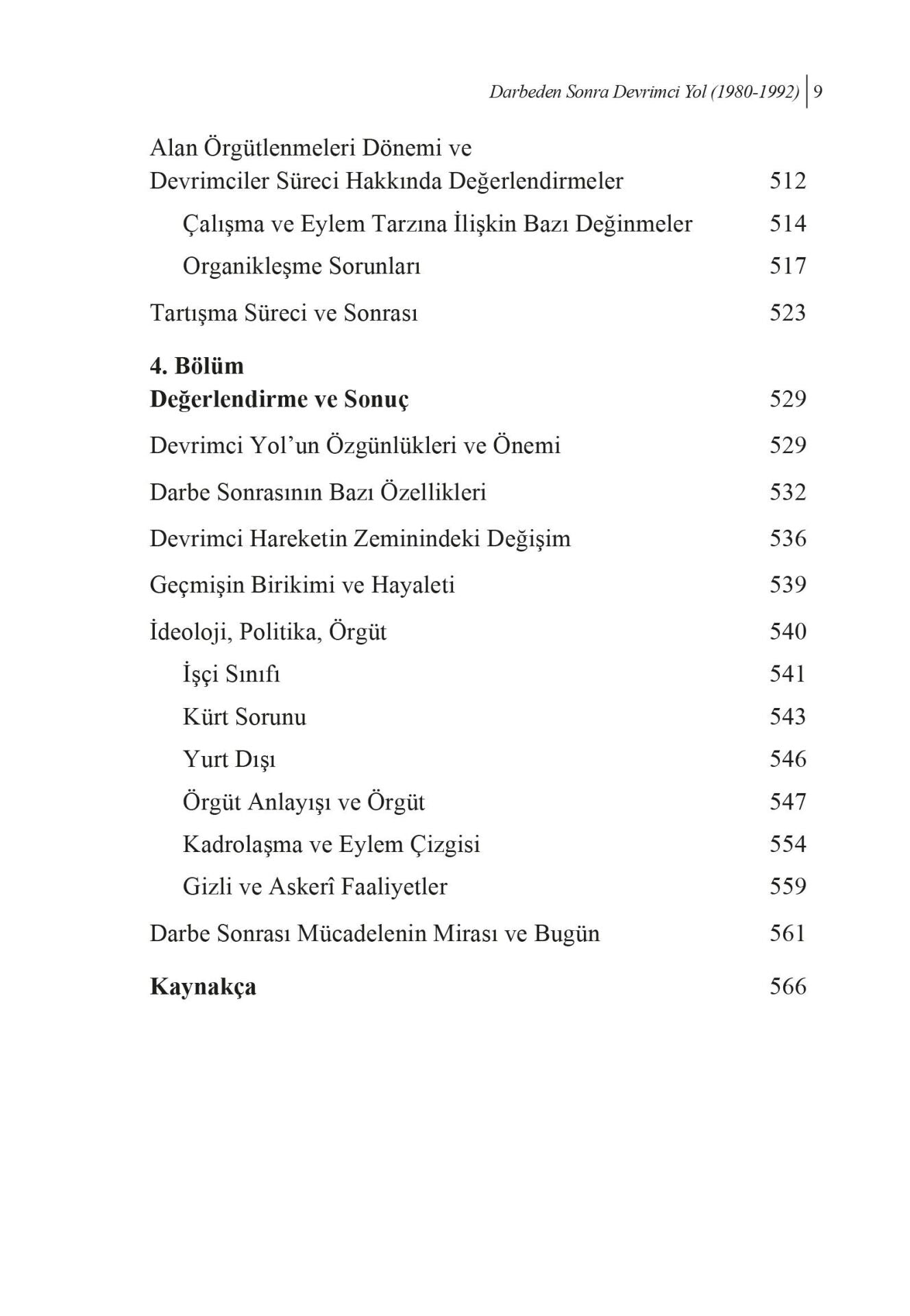 Darbeden Sonra Devrimci Yol 1980-1992