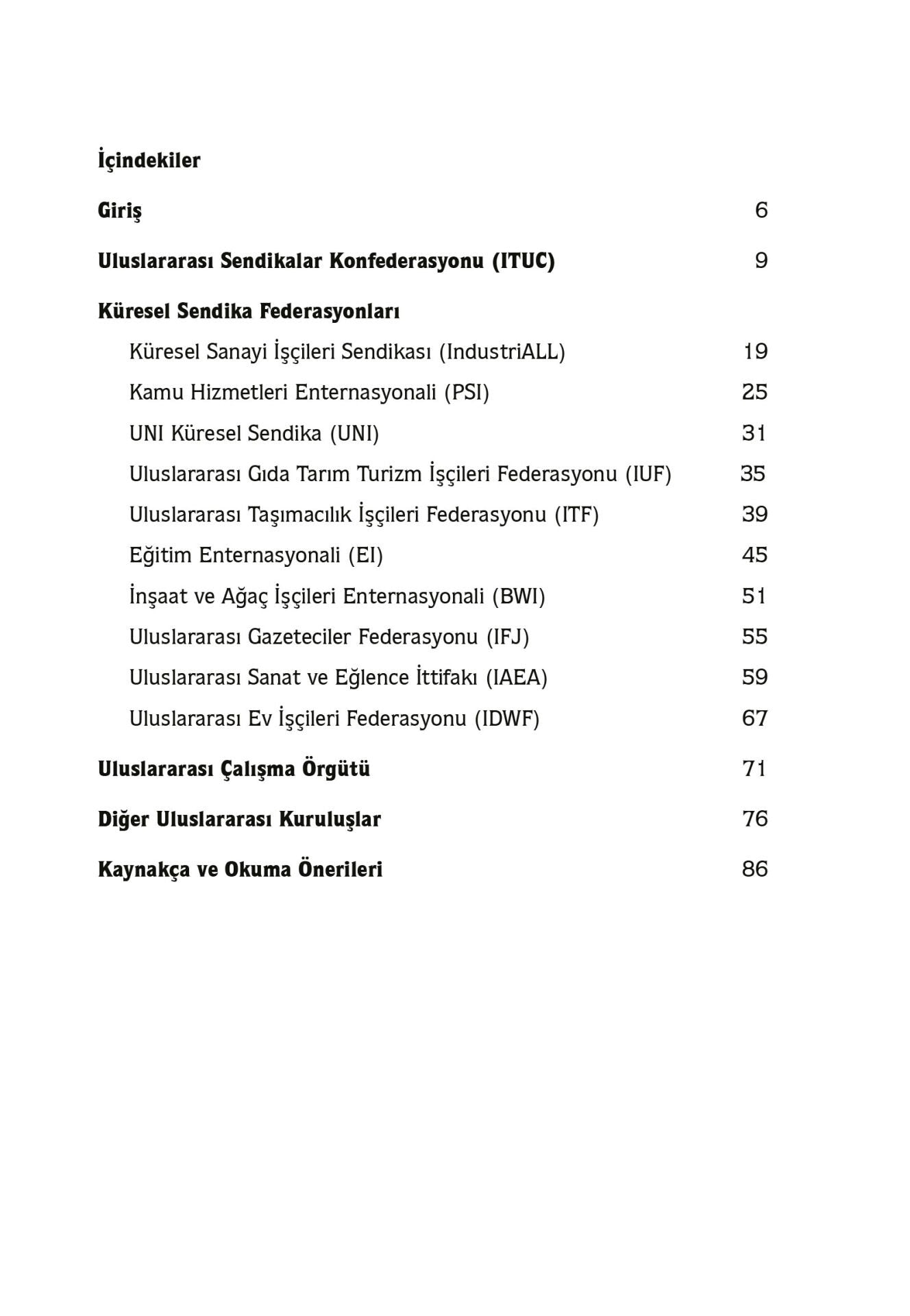 Küresel Sendikalar Kılavuzu Uluslararası Sendikal Hareket ve Küresel Sendikalar