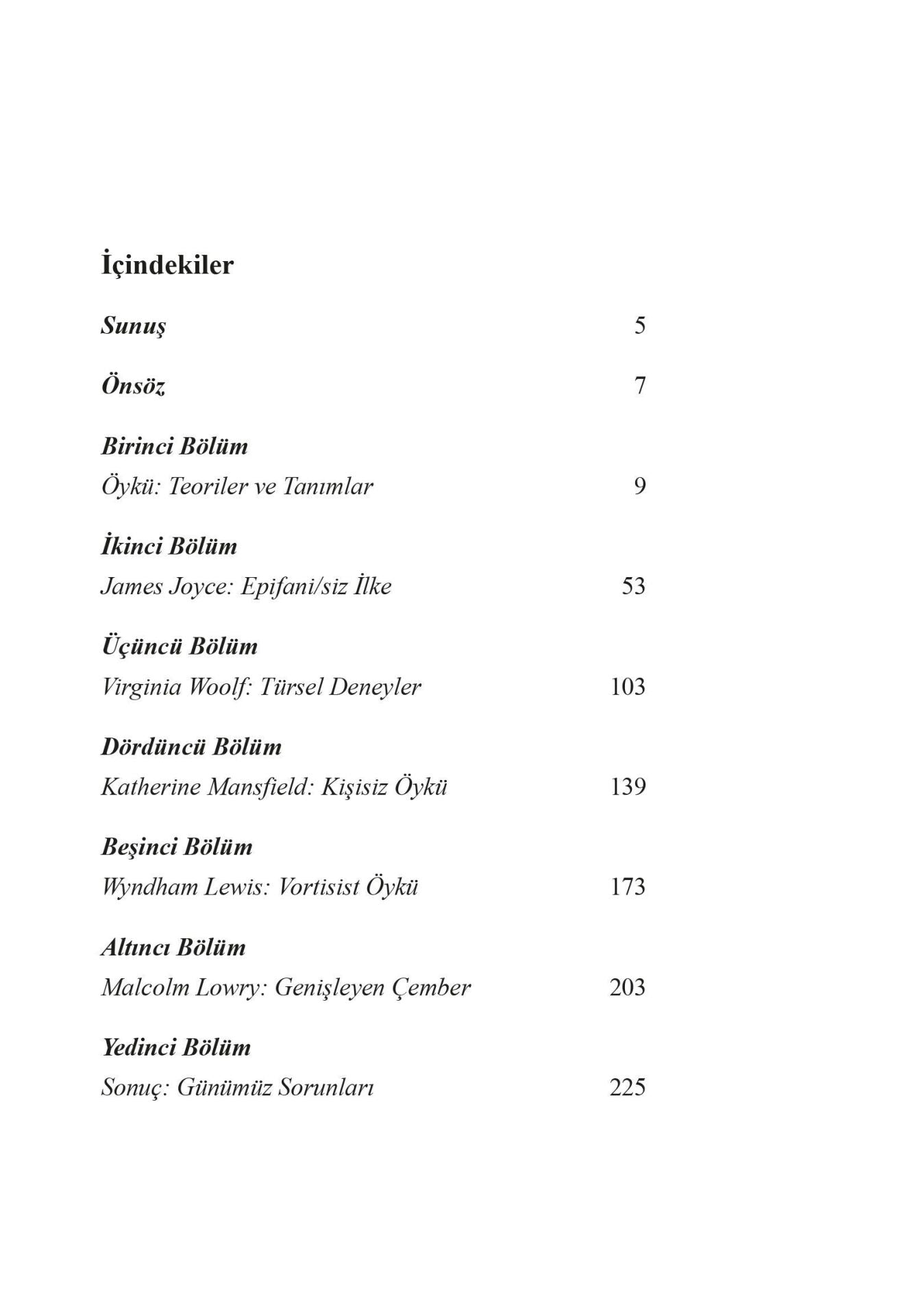 Modern Öykü Teorik ve Pratik Bir Çalışma