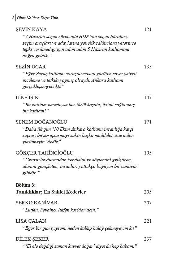 Ölüm Ne Yana Düşer Usta Diyarbakır, Suruç, Ankara Katliamları