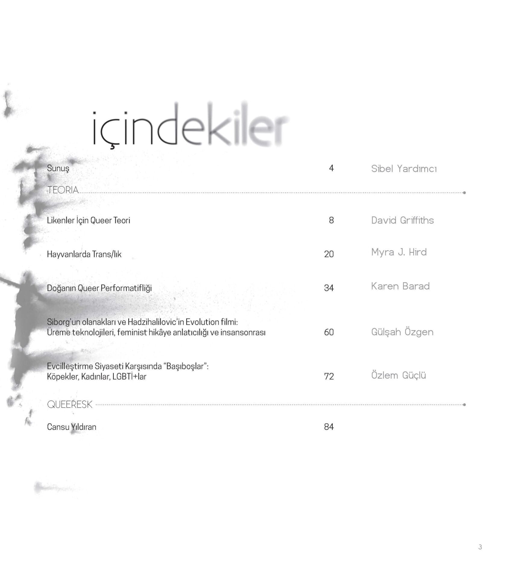 KaosQueer+ Çalışmaları Dergisi Sayı:13 Post-Hümanizmde Queer Ufku